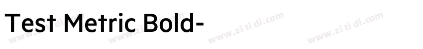 Test Metric Bold字体转换